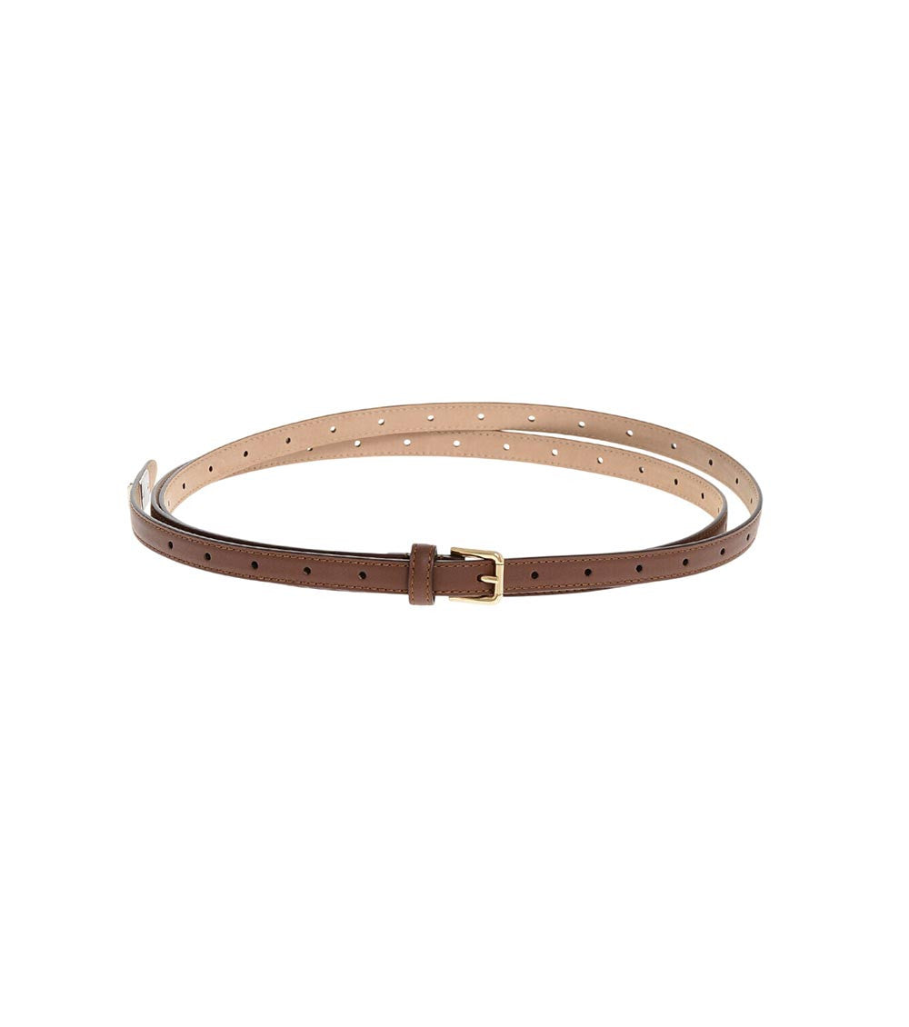 Brown Logo Slim Belt 1