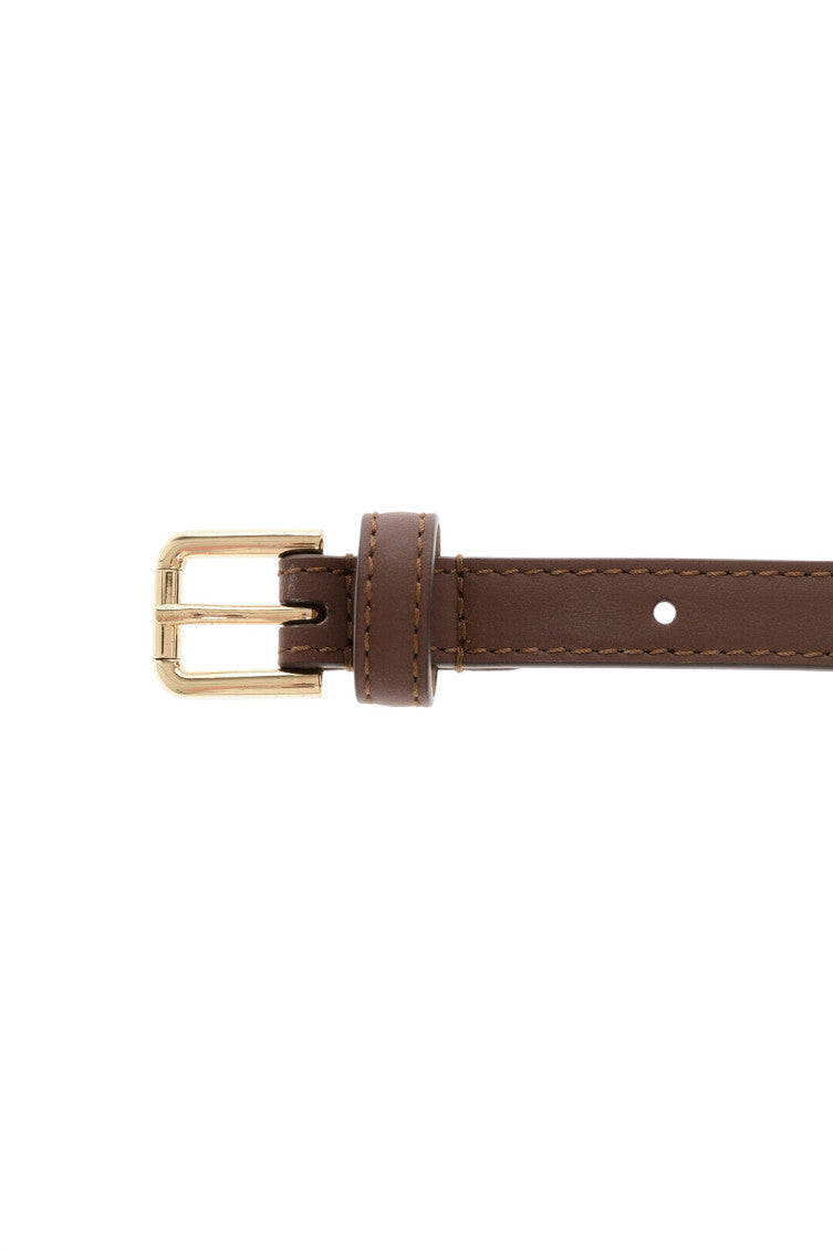Brown Logo Slim Belt 3