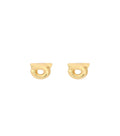 Golden Logo Stud Earrings 1