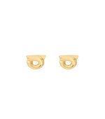 Golden Logo Stud Earrings 1