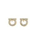Golden Crystal Stud Earrings 1