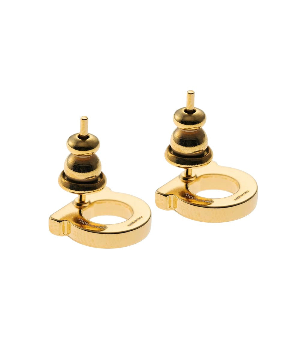 Golden Crystal Stud Earrings 2