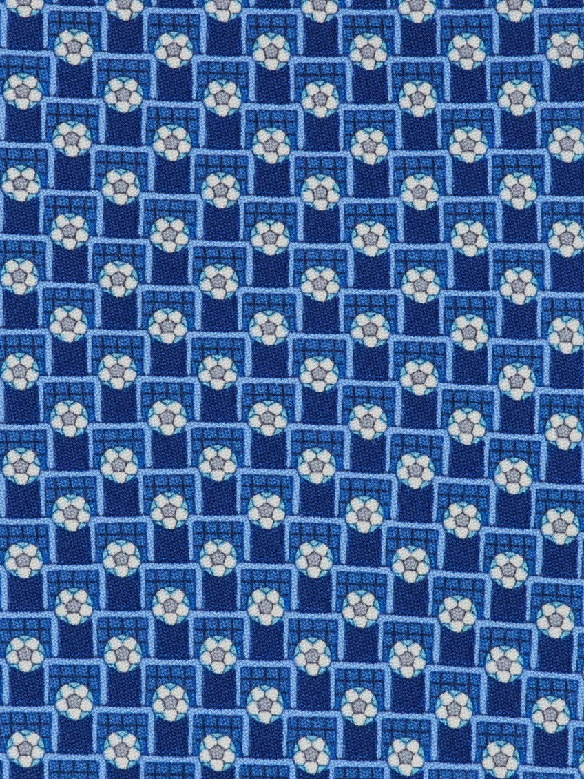 Blue Sport Geometric Print Tie 3