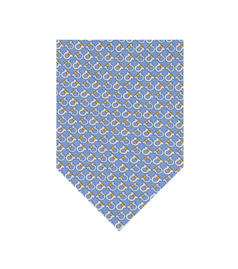 Blue Gancini Geometric Print Tie 1