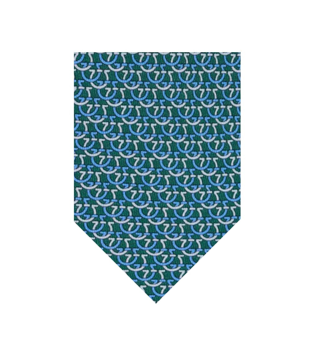Green Gancini Logo Printed  Tie 1