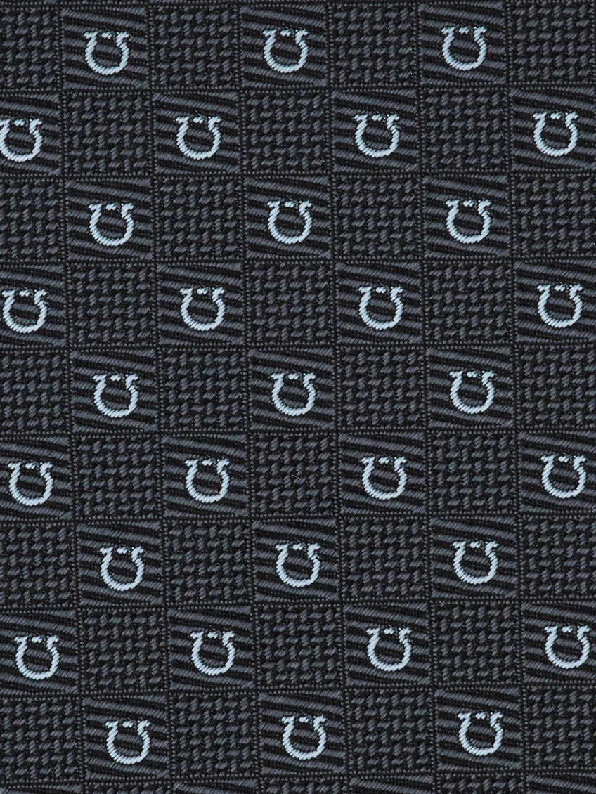 Dark Grey Gancini Textured Tie 3