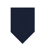 Navy Blue Geometric Textured Tie 1