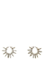 Silver metal Multi Ring earrings 1