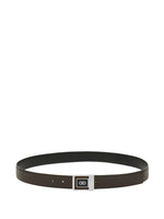 Brown Logo Buckle Reversible Belt 1