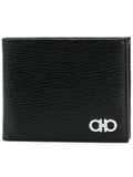 Black Logo Textured Wallet 1