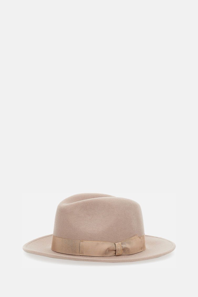 Beige Logo Fedora Hat 1