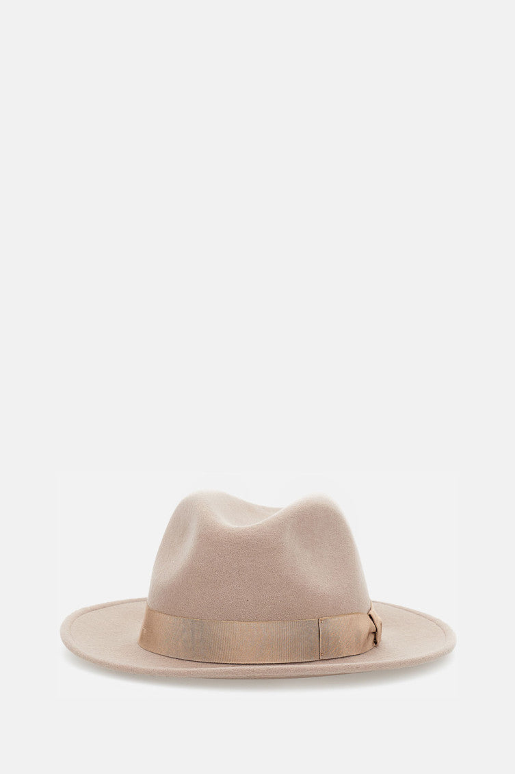 Beige Logo Fedora Hat 2