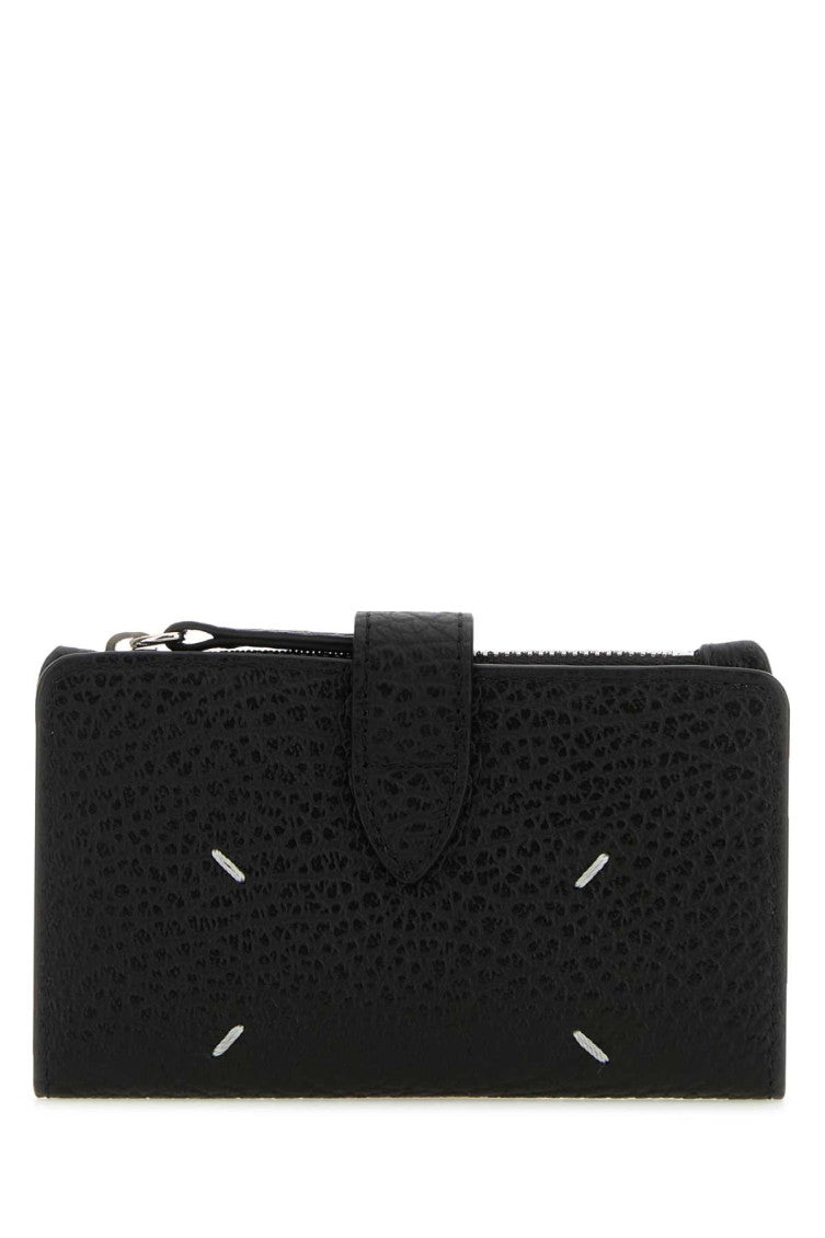 Black Signature Four Stitch Wallet 1