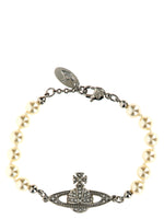Metallic Crystal Orb Pearl Bracelet 1