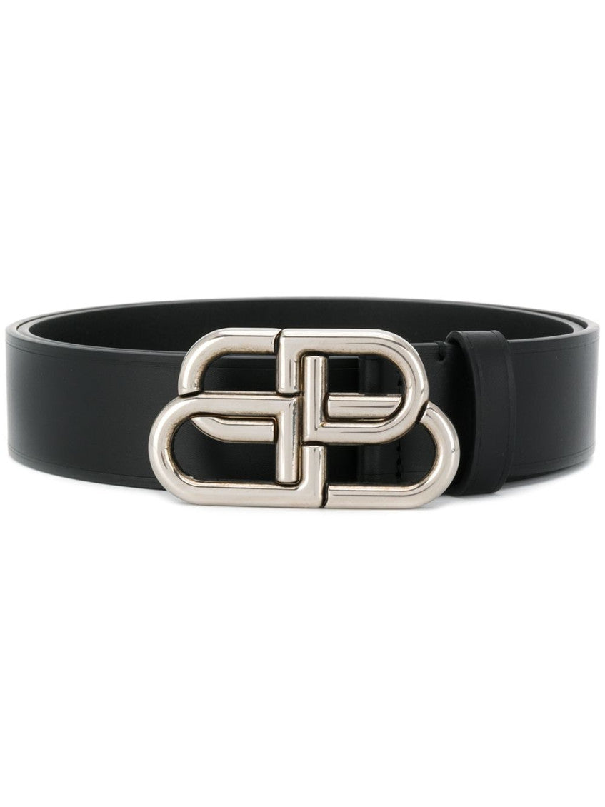 Black Logo Buckle Belt 1