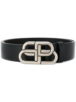 Black Logo Buckle Belt 1