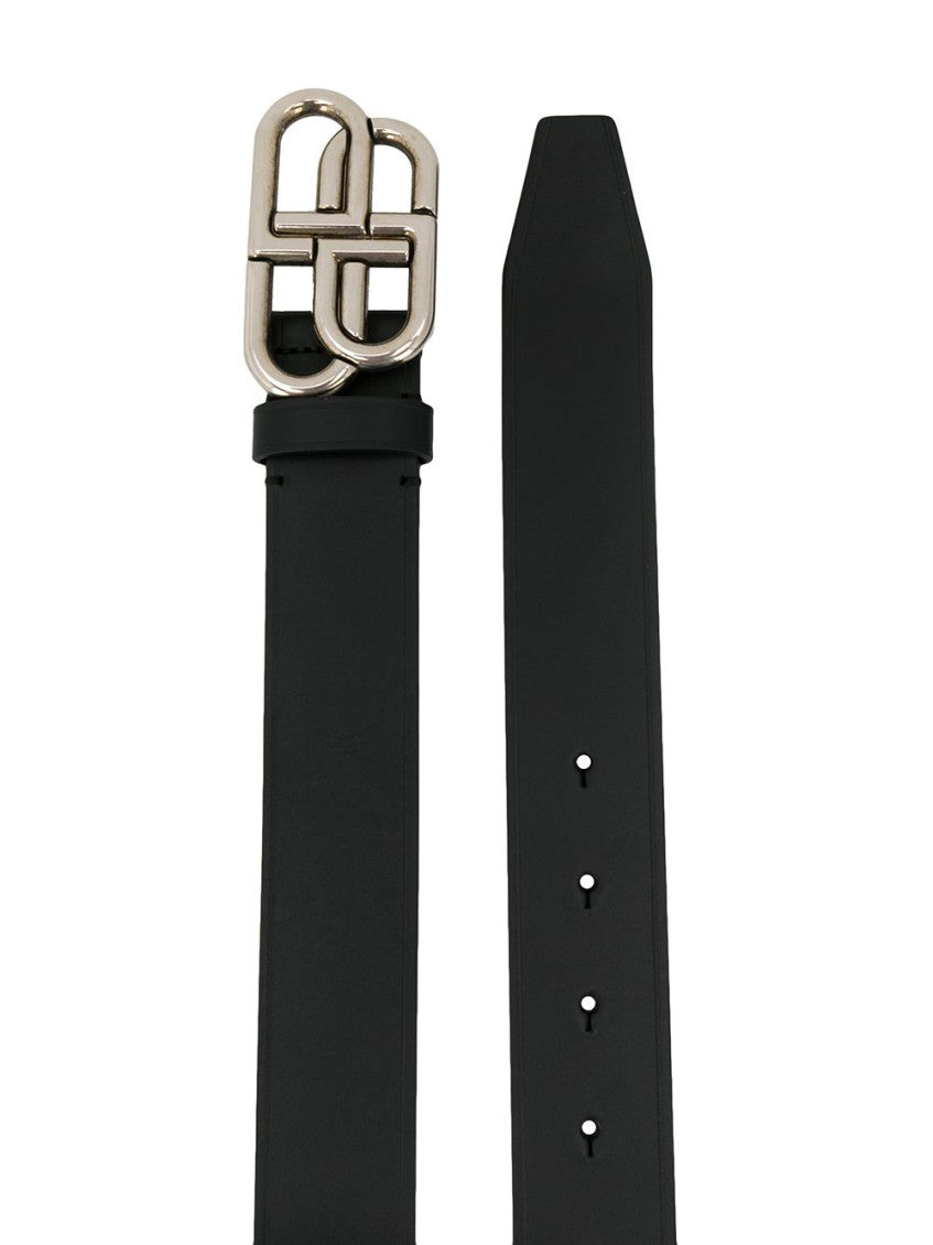 Black Logo Buckle Belt 2