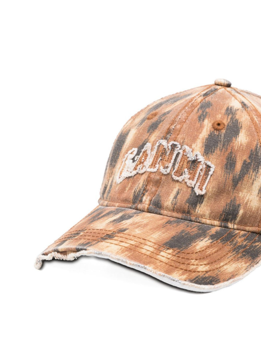 Brown Printed Baseball Hat 2