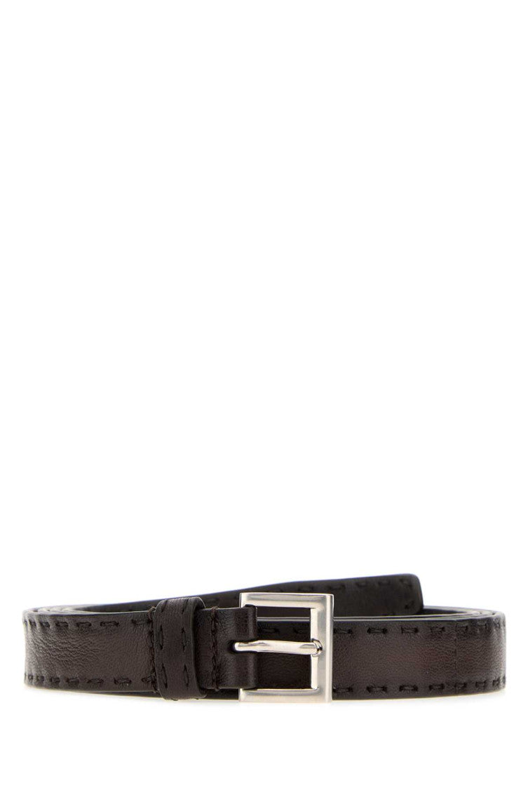 Brown Logo Buckle Belt 1