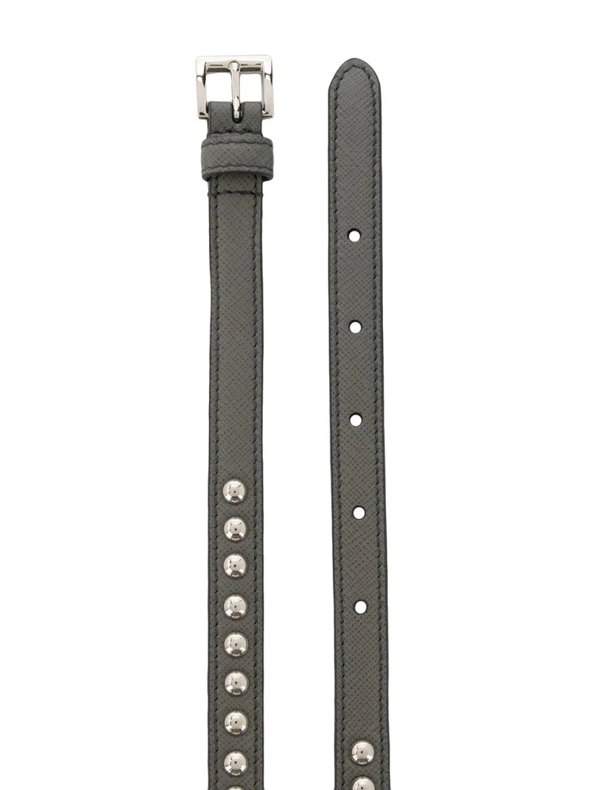 Grey Studded Buckle Belt 2