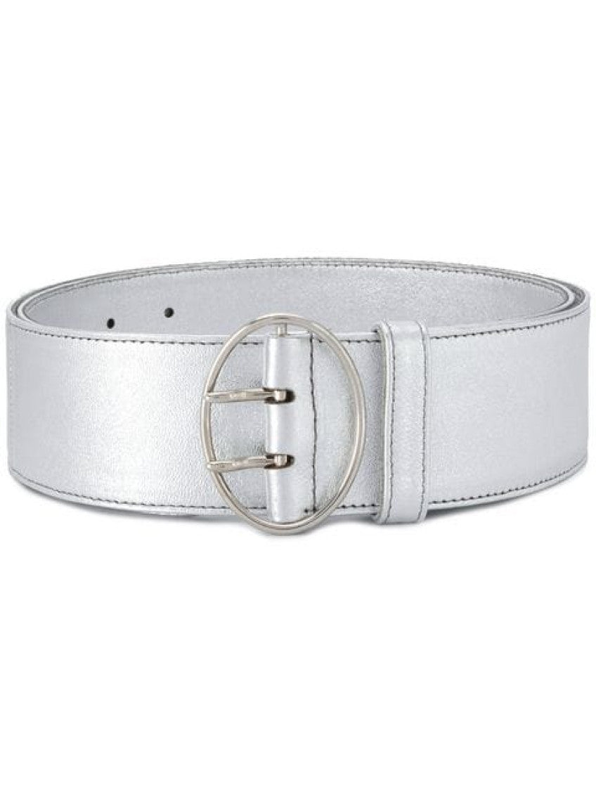 Silver Logo Buckle Belt 1