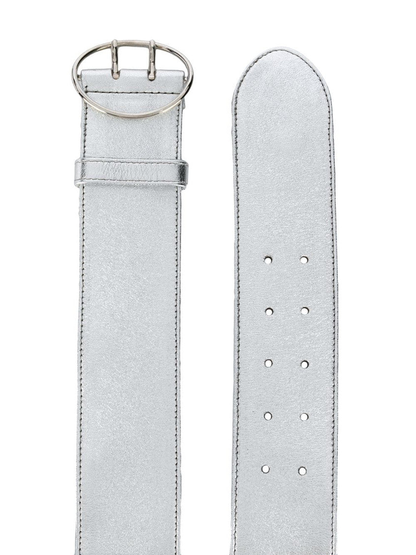 Silver Logo Buckle Belt 2