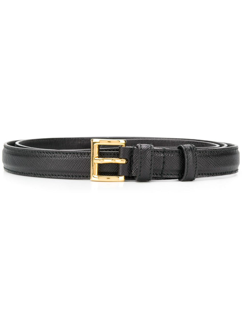 Black Logo Buckle Belt 1