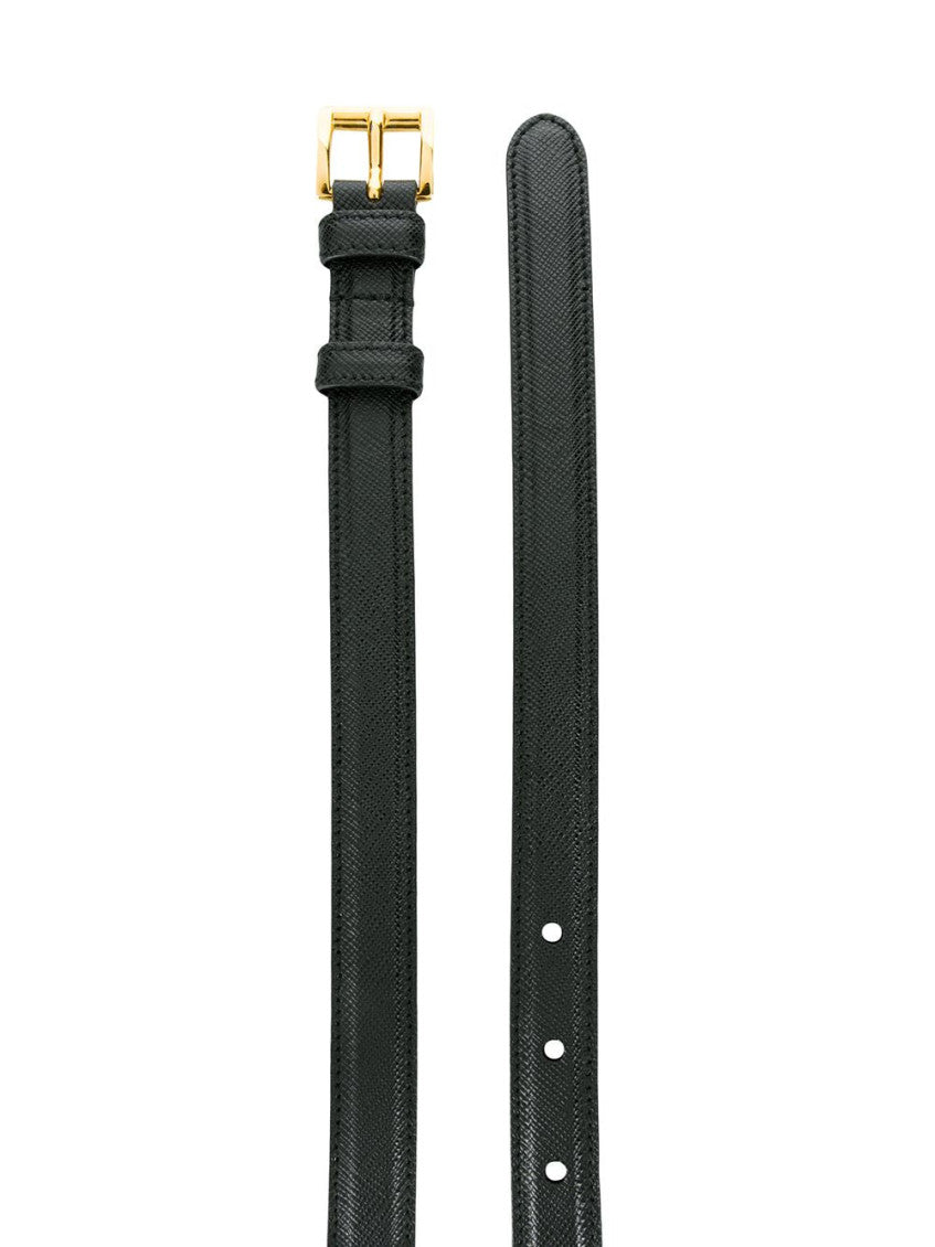 Black Logo Buckle Belt 2