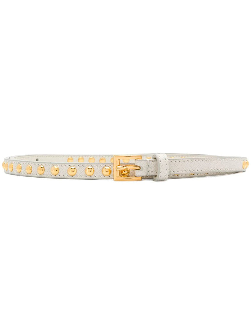 White Studded Buckle Belt 1