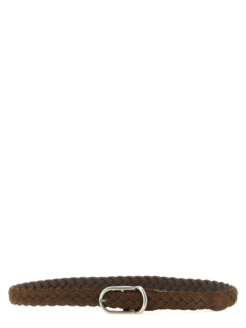 Brown Woven Buckle Belt 1