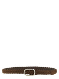 Brown Woven Buckle Belt 1