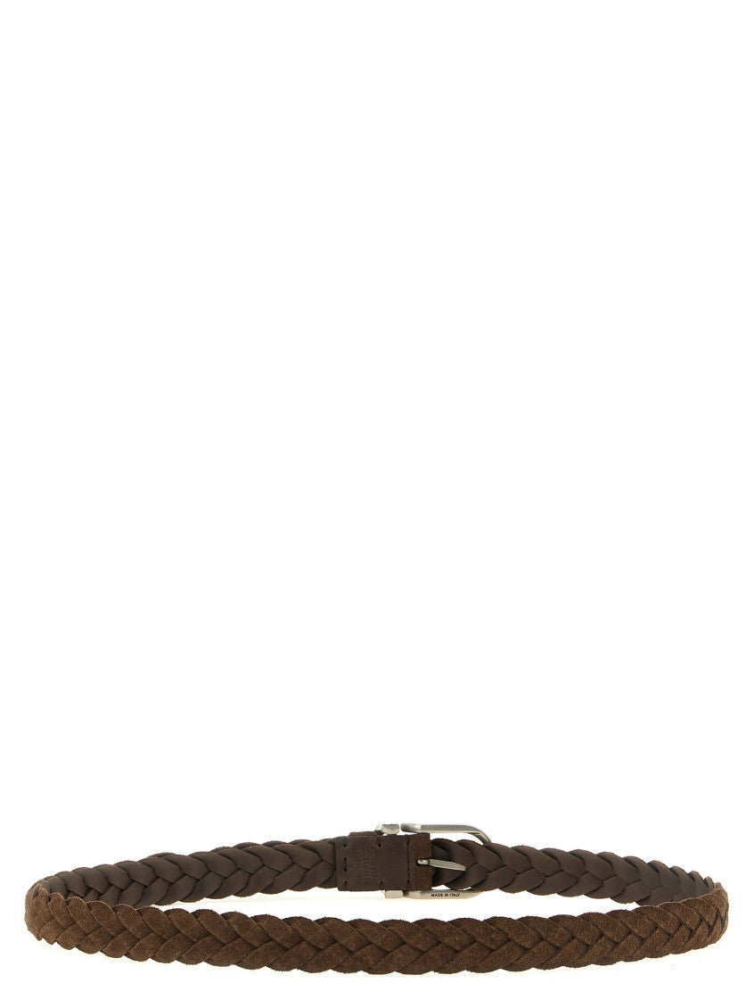Brown Woven Buckle Belt 2