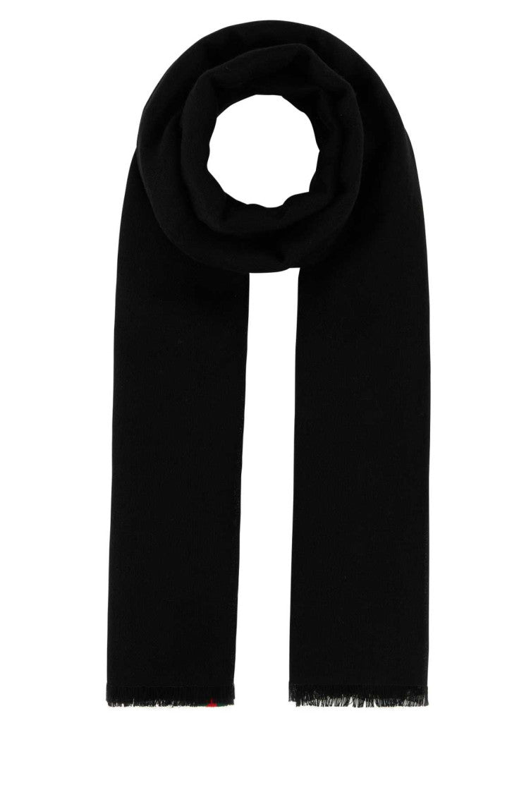 Black Signature Stripe Scarf 1