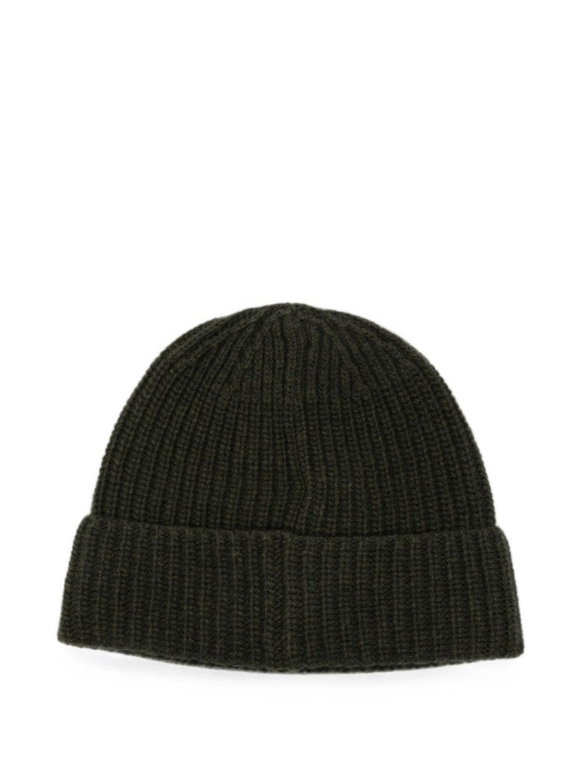 Olive Green Logo Knitted Beanie Cap 3