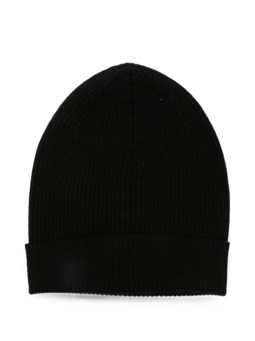 Black Knitted Beanie Cap 3