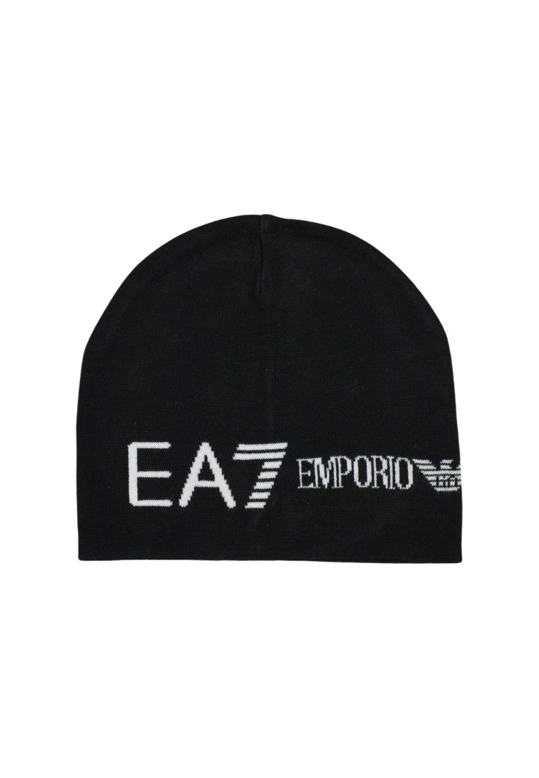 Black White Logo Beanie Cap 1