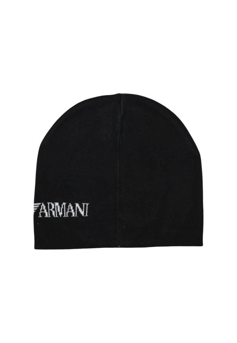 Black White Logo Beanie Cap 2