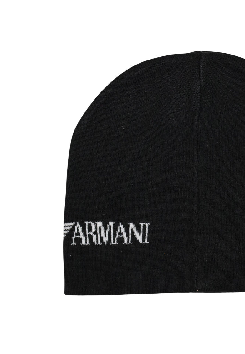 Black White Logo Beanie Cap 4