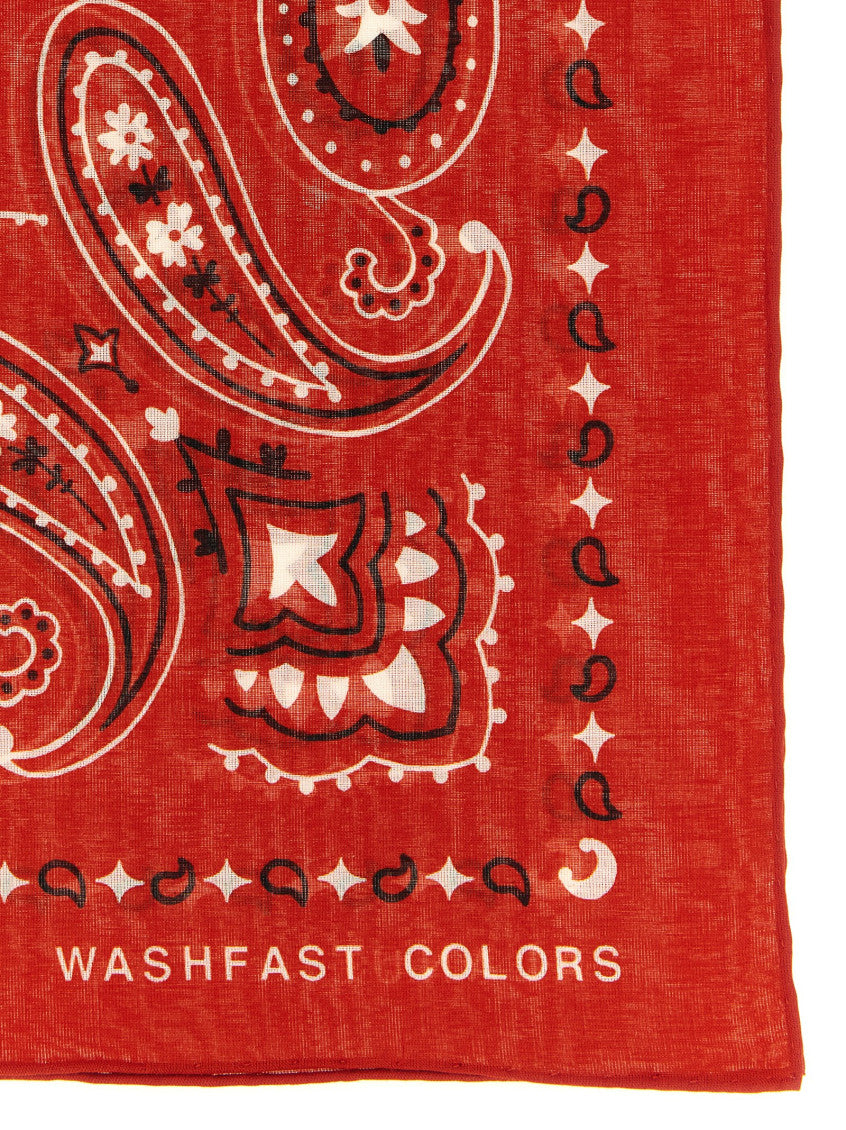 Red Bandana Paisley Scarf 2