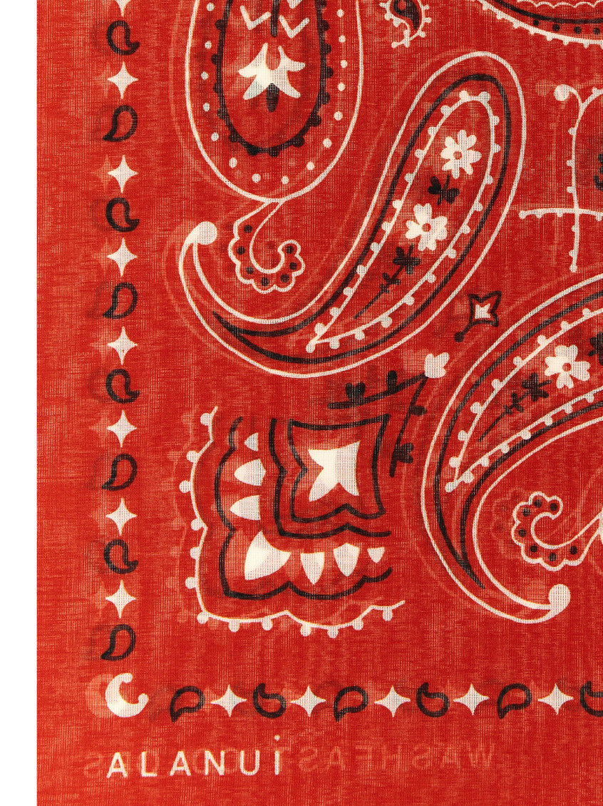 Red Bandana Paisley Scarf 3