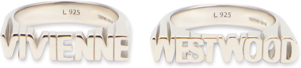 Silver Logo Rings Set 2