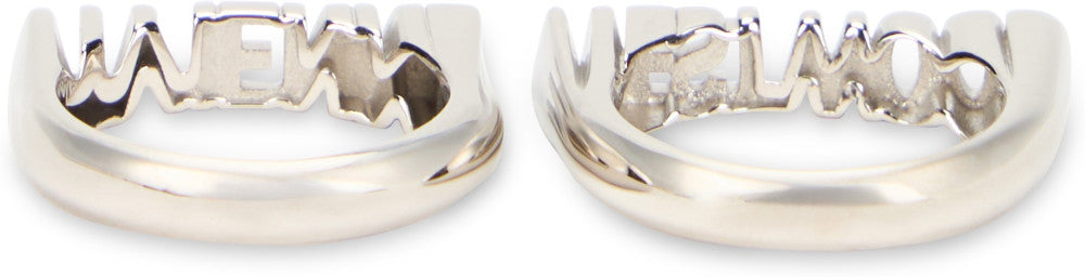 Silver Logo Rings Set 3