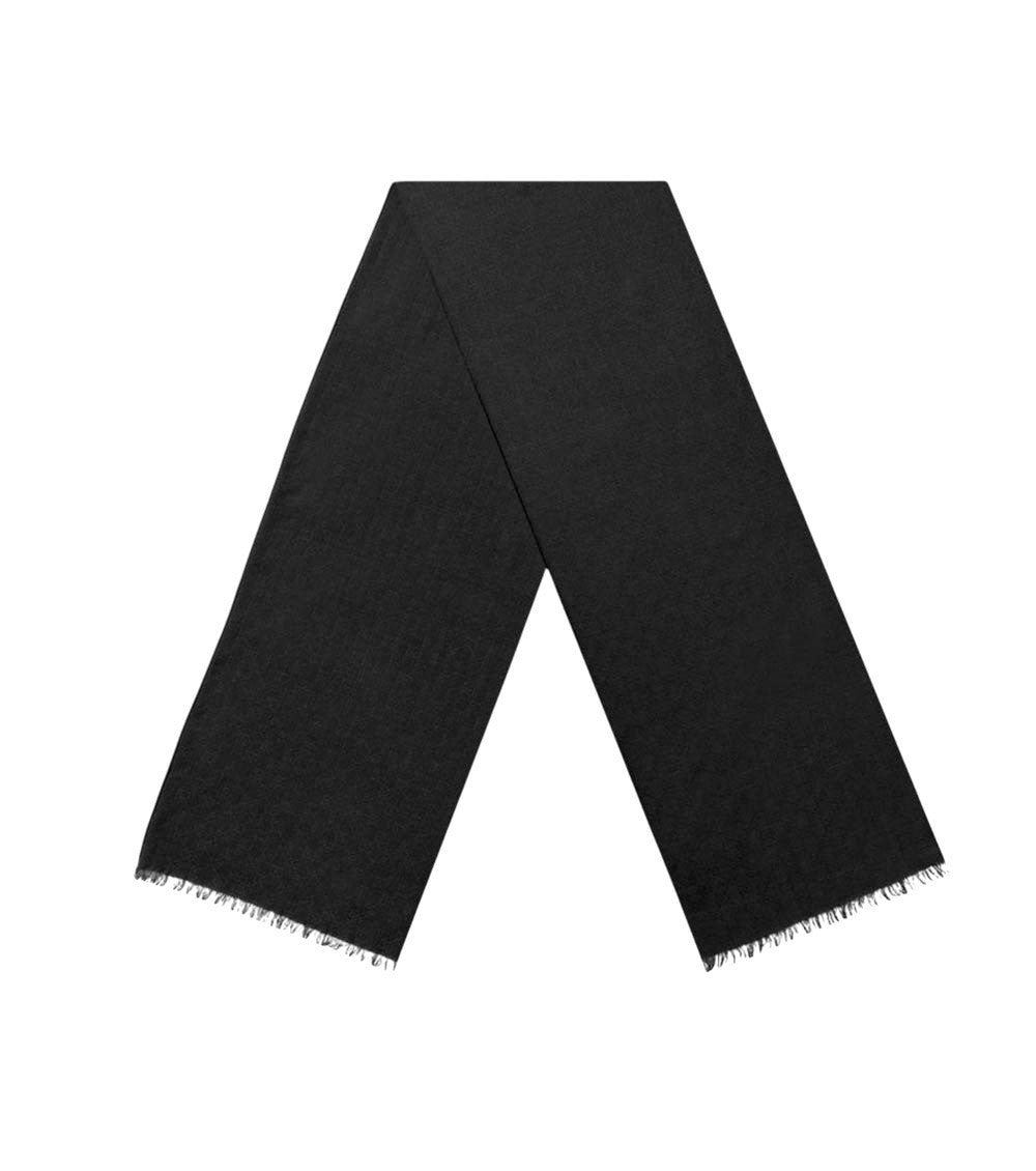 Black Classic Solid Scarf 1