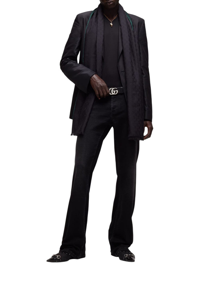 Black Classic Solid Scarf 3