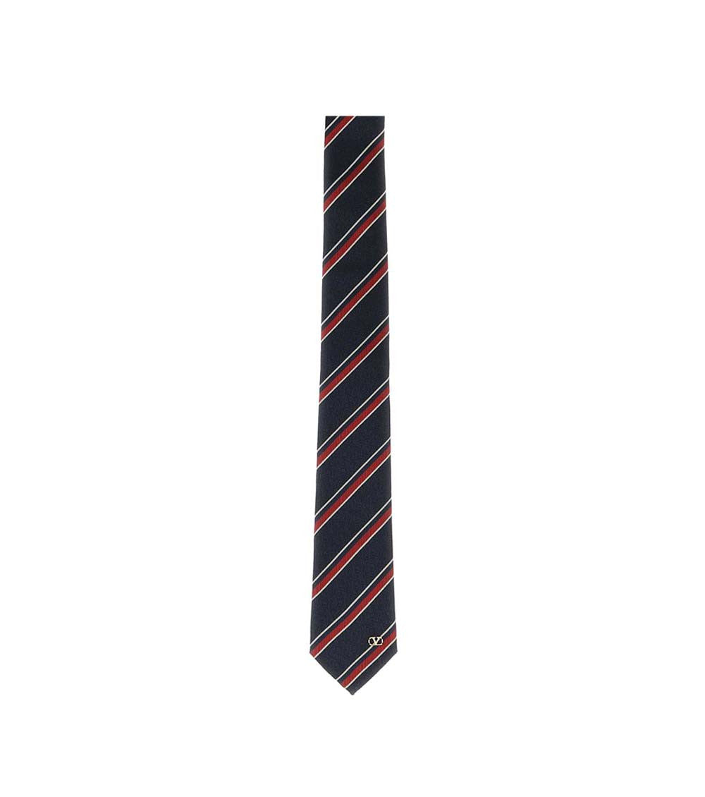 Black Red Stripes Tie 2