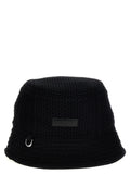 Black Textured Bucket Hat 1