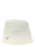 White Le Bob Textured Bucket Hat 1