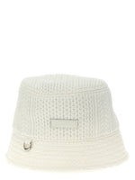 White Le Bob Textured Bucket Hat 1