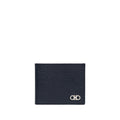 Navy Blue Gancini Textured Wallet 1