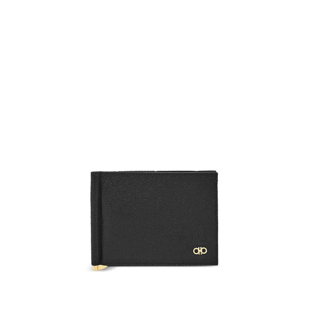 Black Gancini Textured Wallet 1